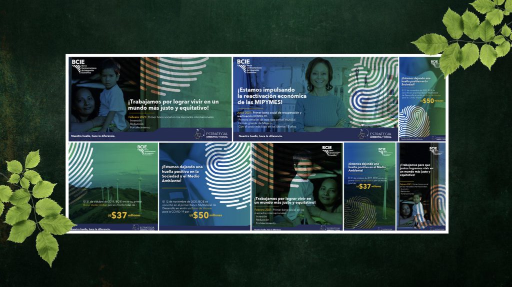 Mosaico de piezas de la campaña Dejando Huellas