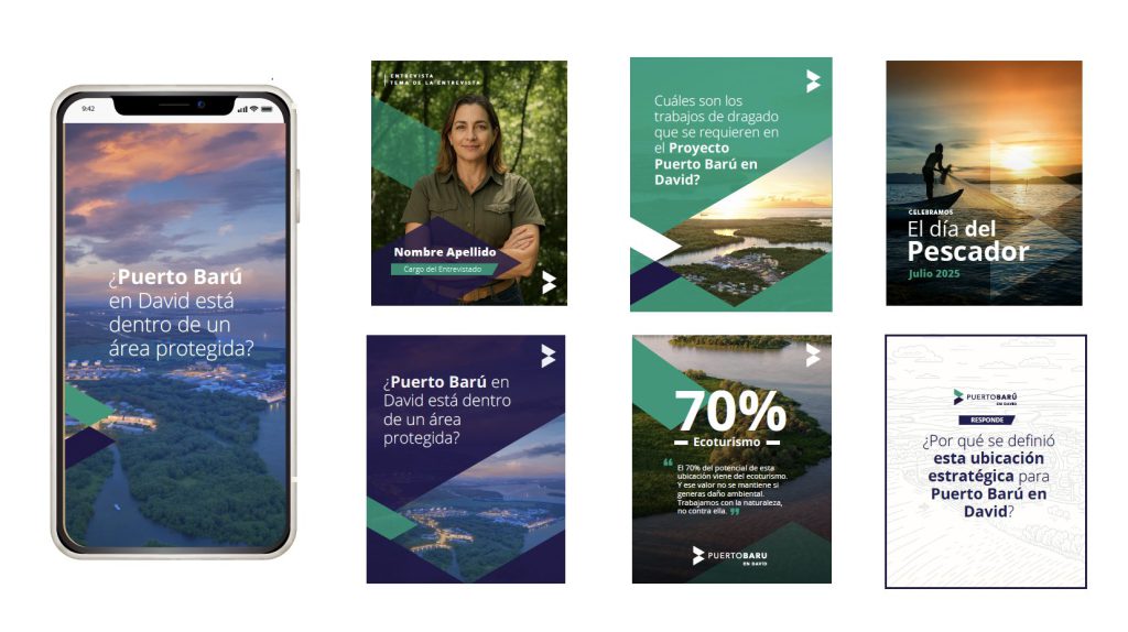 Publicaciones de Puerto Barú en David con su línea gráfica